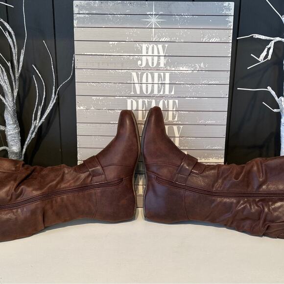 Baretraps SANOVA2 Wide Calf Brown Faux Leather Boots Size 7.5 - Picture 5 of 10